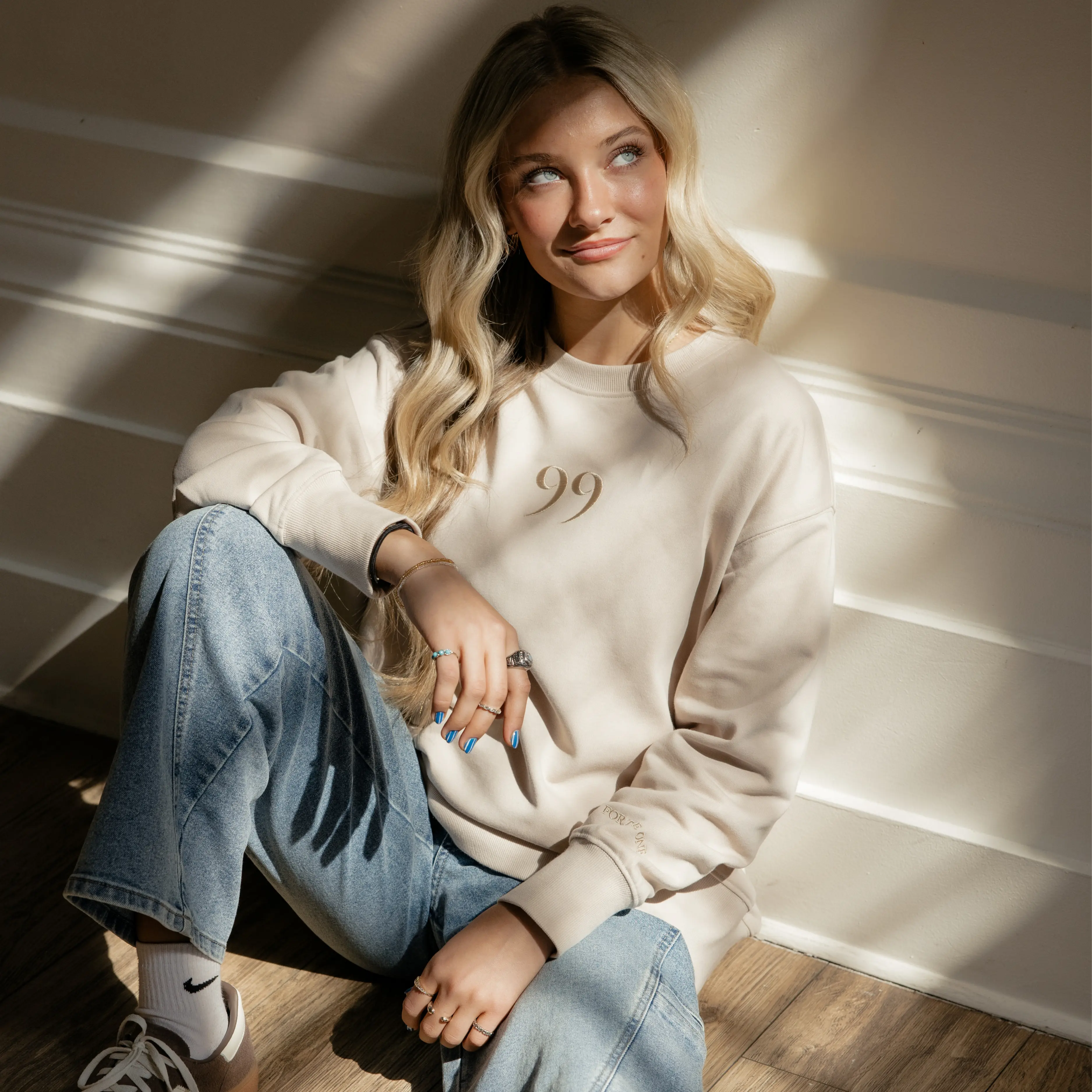"99" Oversized Crew-Neck Sweatshirt - Image 3