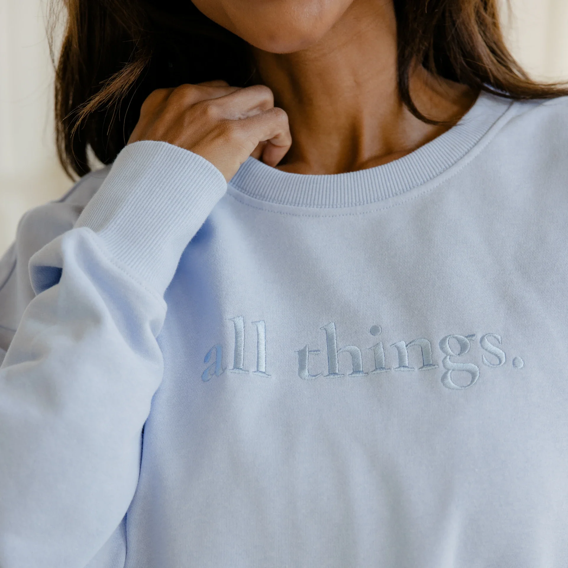 "All Things" Oversized Crew-Neck Sweatshirt - Image 4