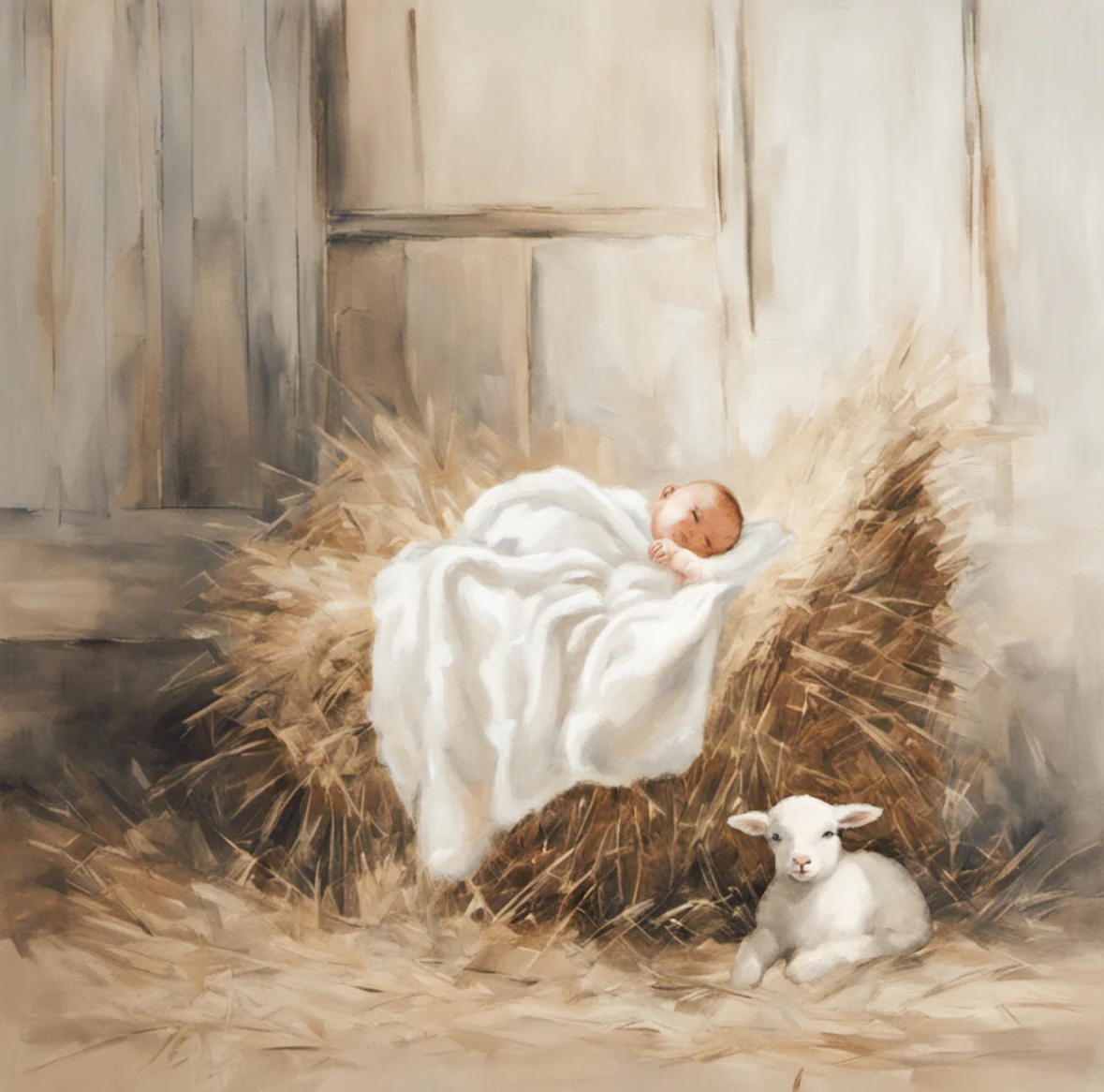 Away In a Manger - Print - Image 3