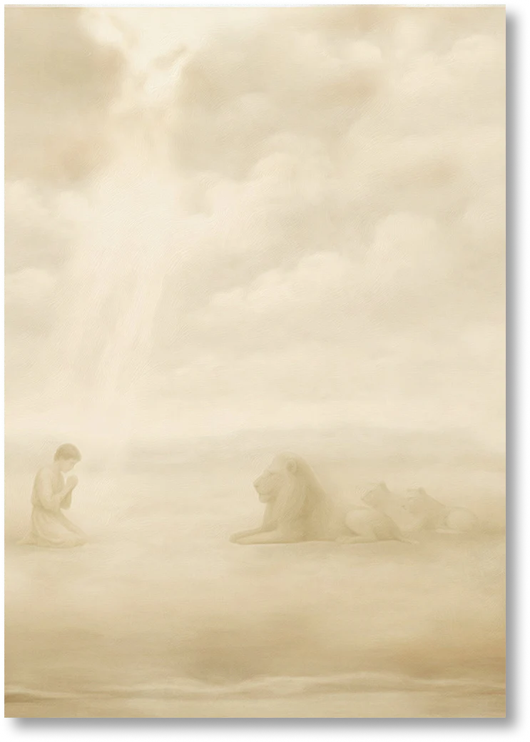 Daniel And The Lions Den - Print - Image 2