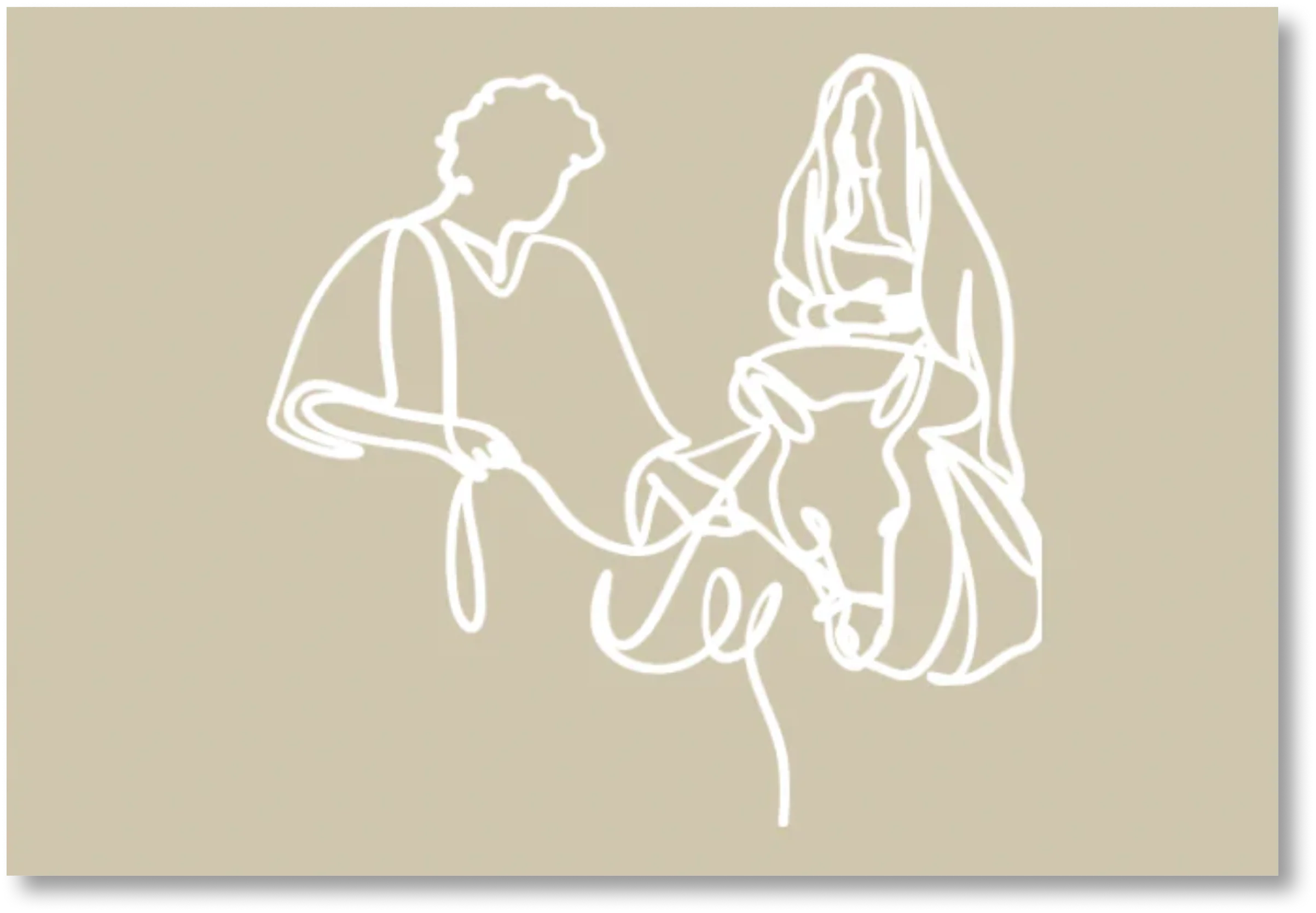 Mary Line Art - Print - Image 2