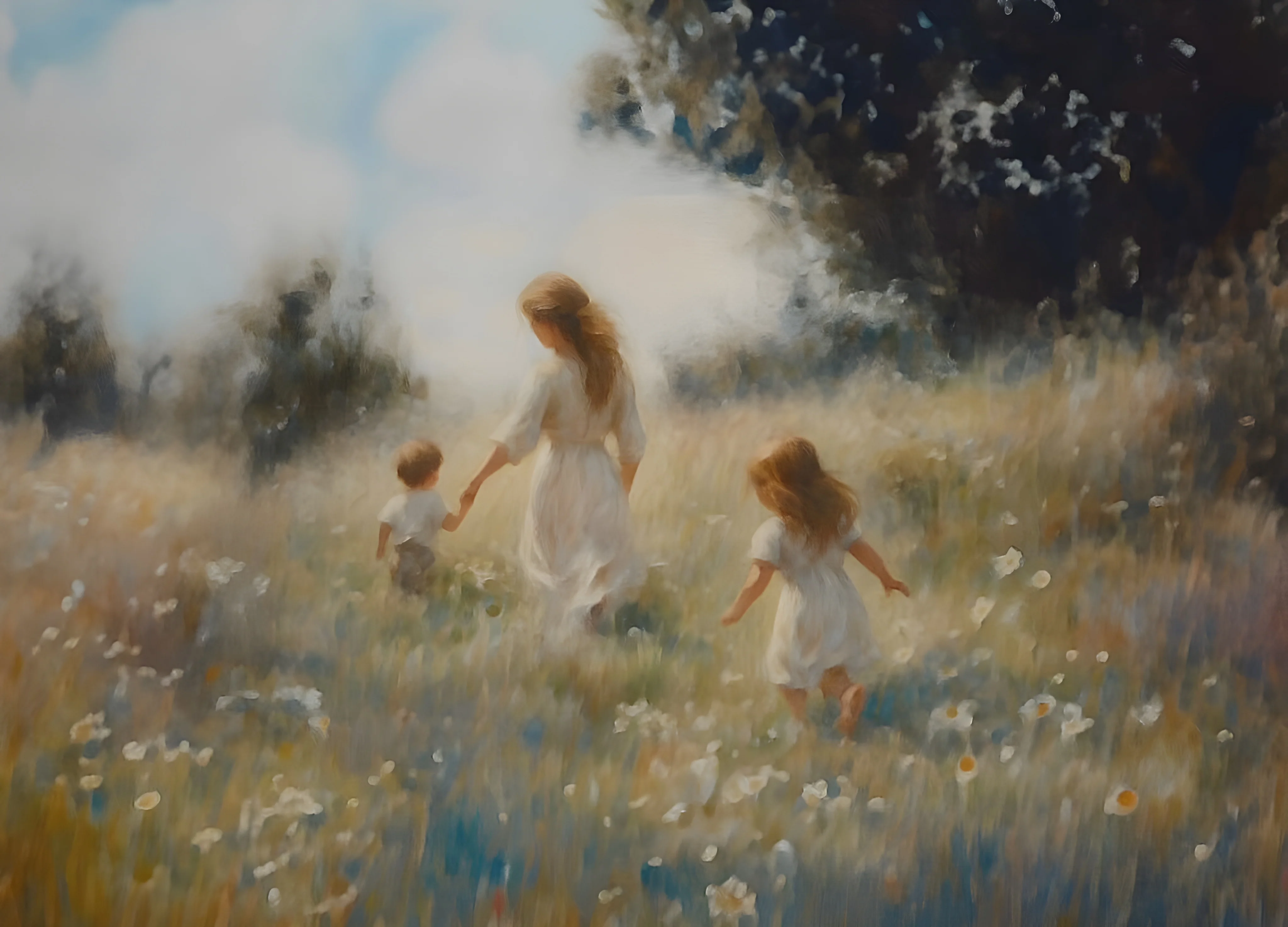 Mommy and Me, 2 Brunettes - Canvas - Image 10