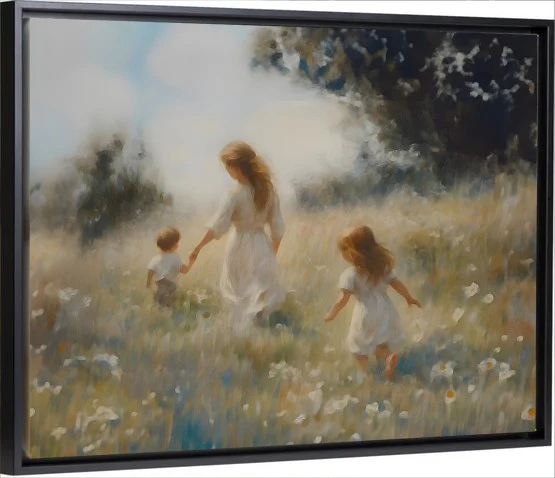 Mommy and Me, 2 Brunettes - Canvas - Image 5