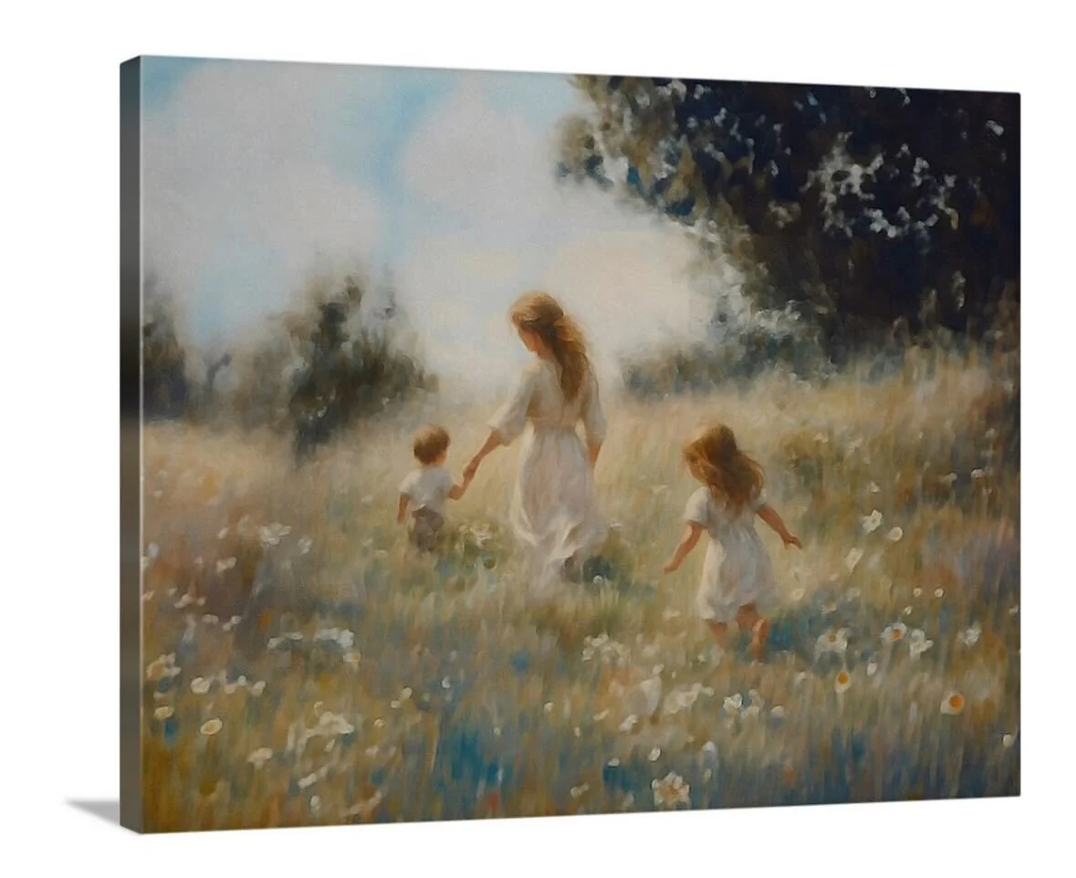 Mommy and Me, 2 Brunettes - Canvas - Image 6