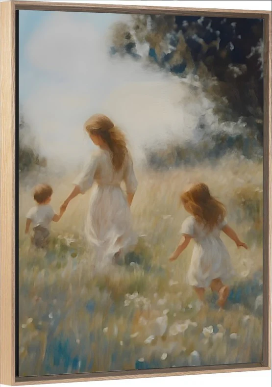 Mommy and Me, 2 Brunettes - Canvas - Image 7