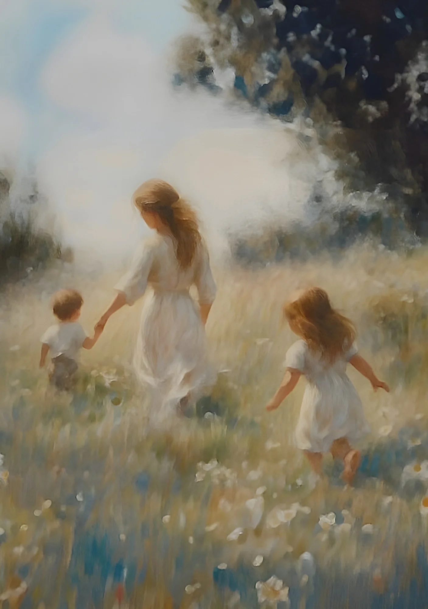 Mommy and Me, 2 Brunettes - Canvas - Image 8