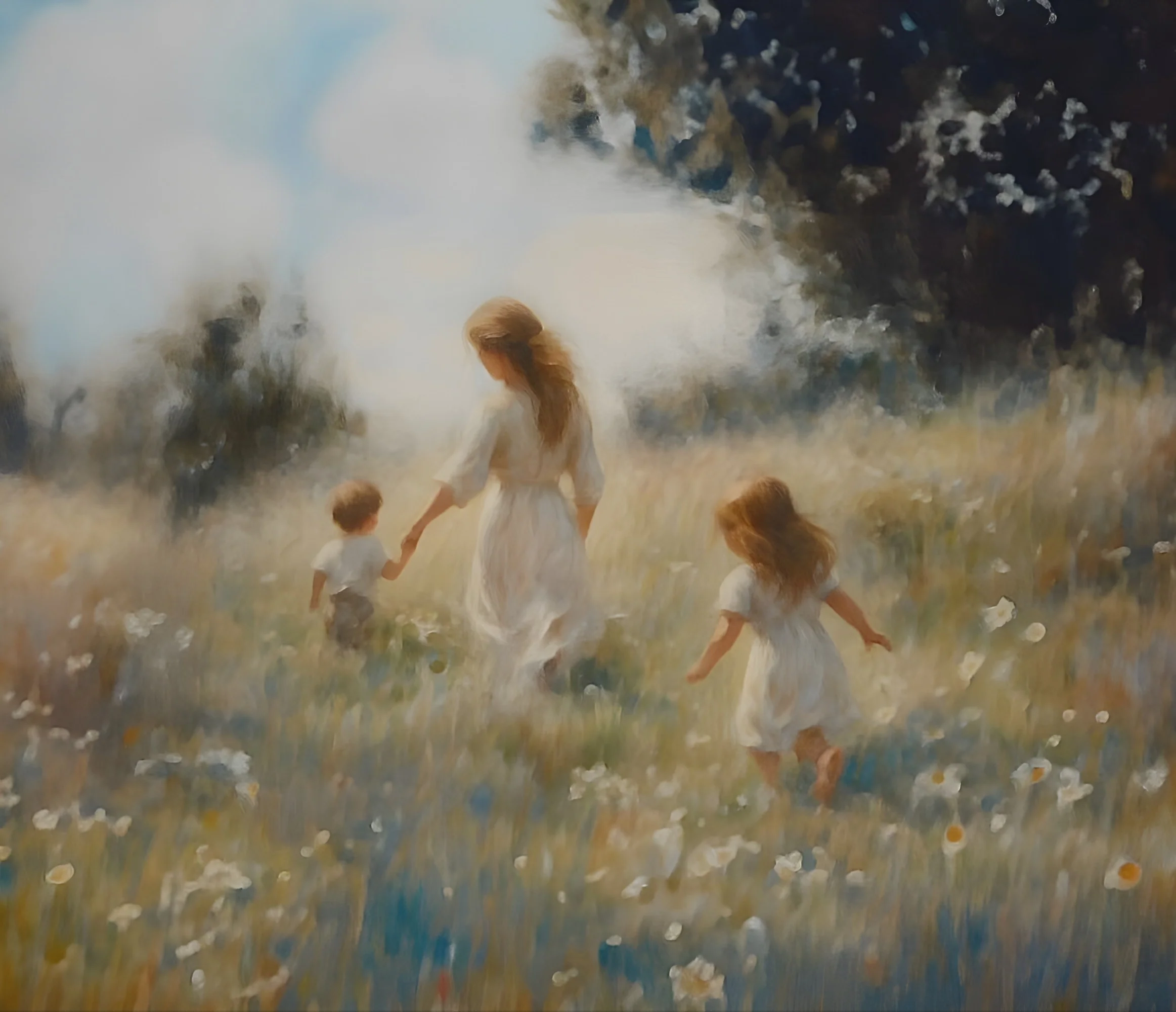 Mommy and Me, 2 Brunettes - Canvas - Image 9