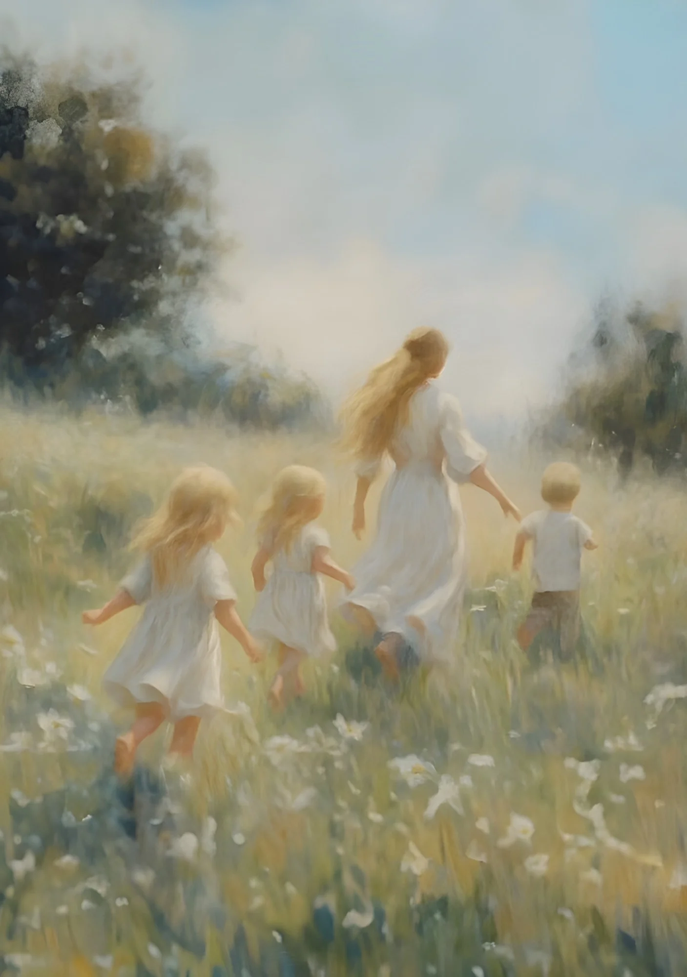 Mommy and Me, 3 Blondes - Canvas - Image 8