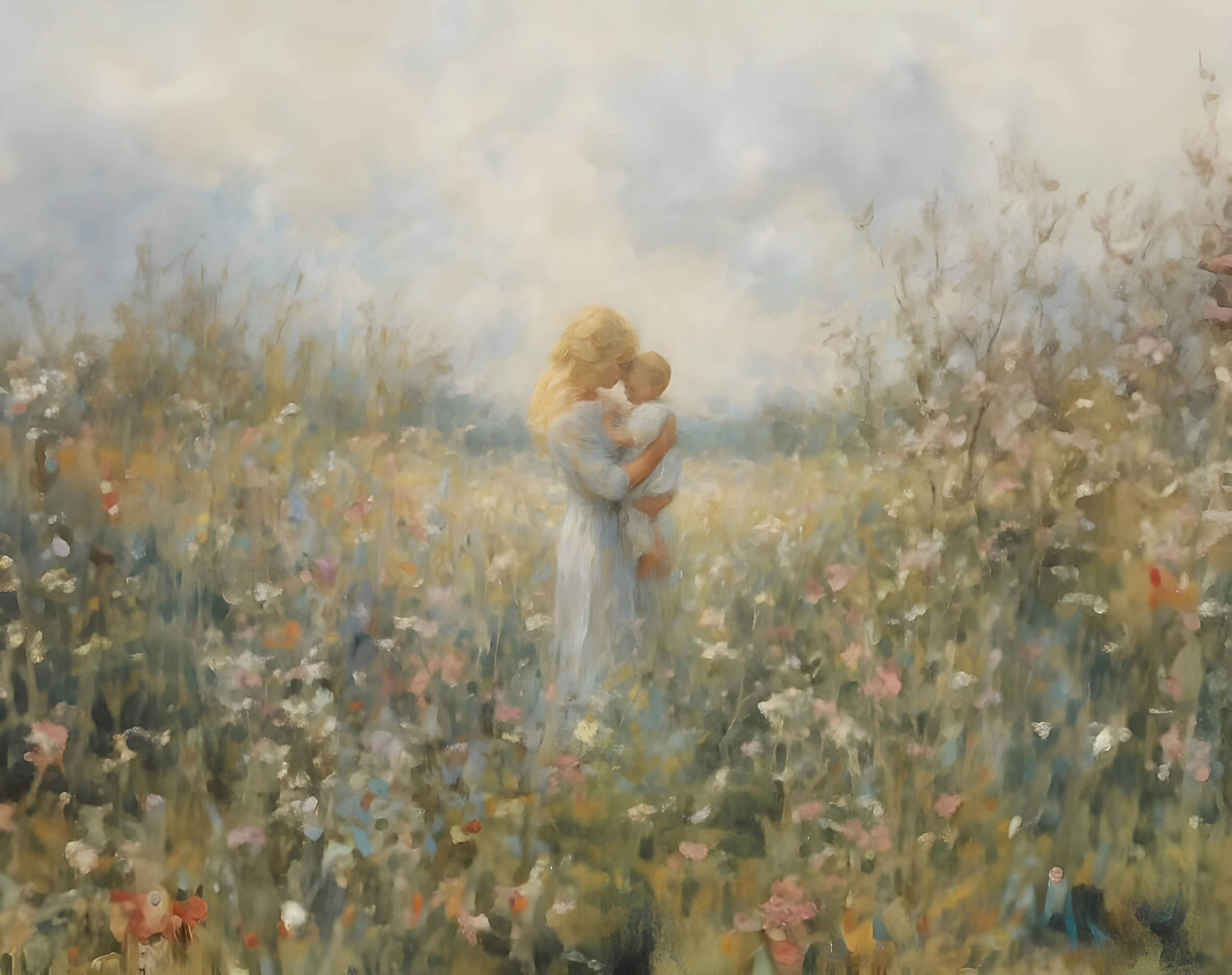 Mommy and Me, Blonde Hair - Canvas - Image 10