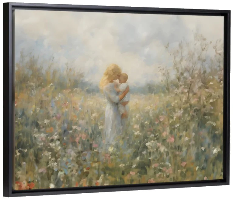 Mommy and Me, Blonde Hair - Canvas - Image 5