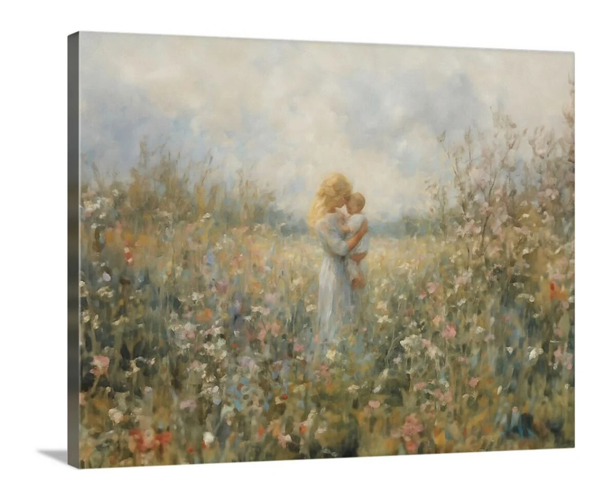 Mommy and Me, Blonde Hair - Canvas - Image 6