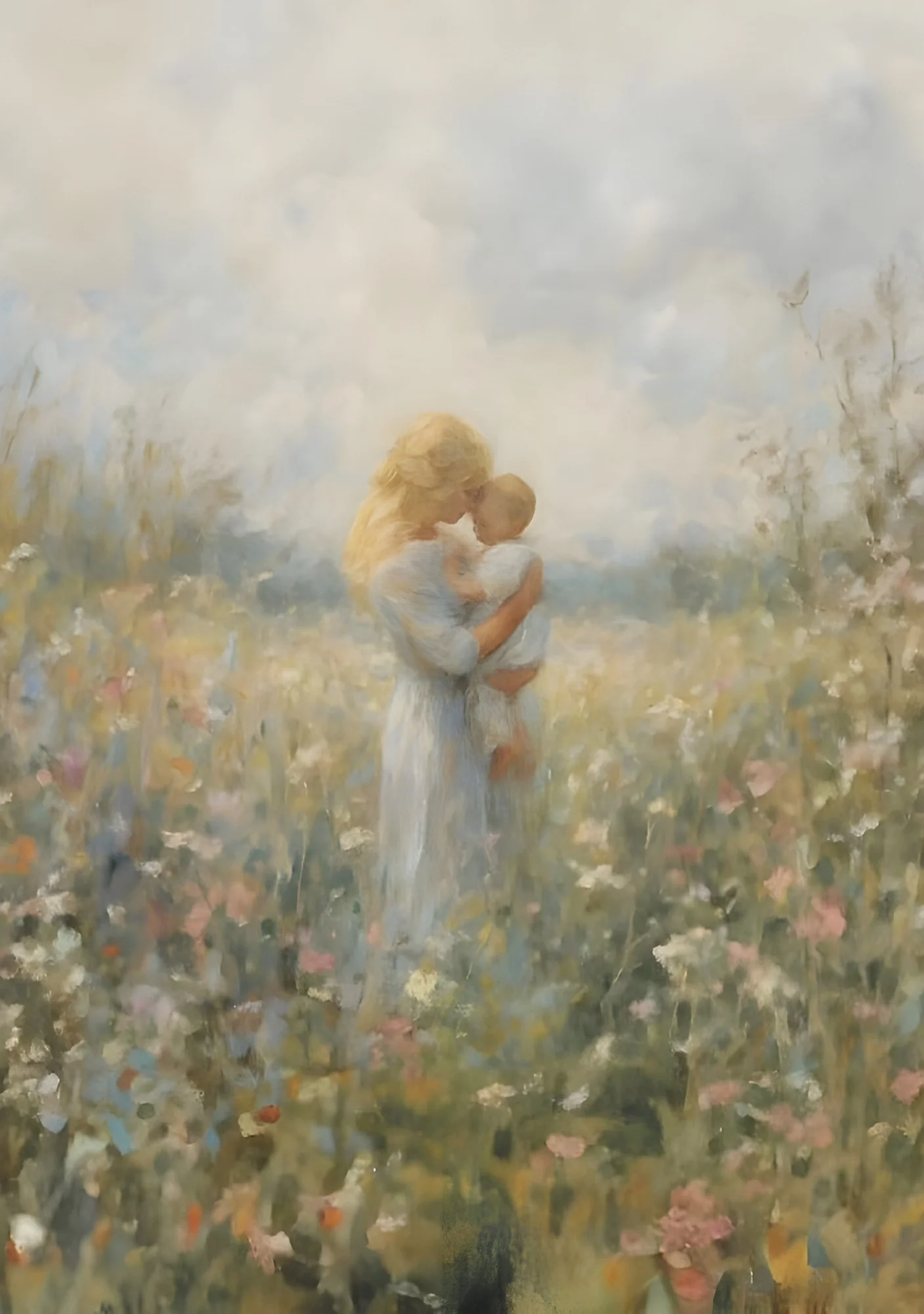 Mommy and Me, Blonde Hair - Canvas - Image 8