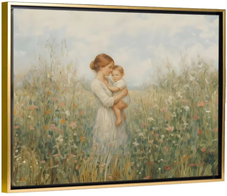 Mommy and Me, Light Brown Hair - Canvas - Image 4