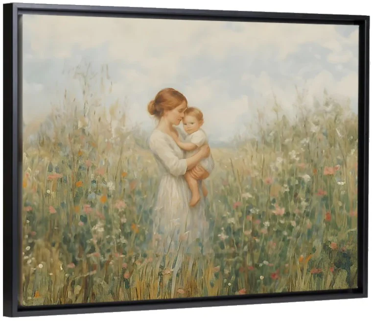 Mommy and Me, Light Brown Hair - Canvas - Image 5
