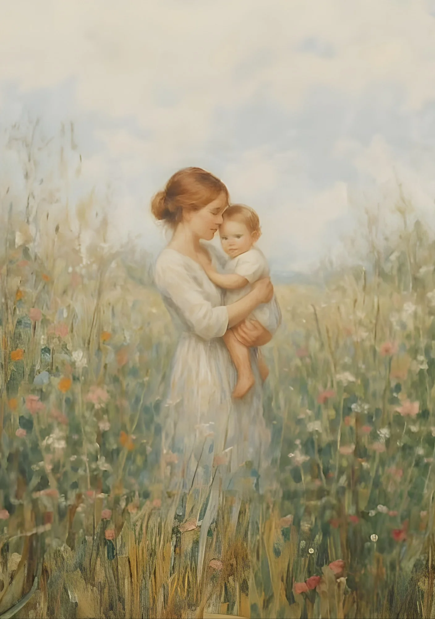 Mommy and Me, Light Brown Hair - Canvas - Image 8