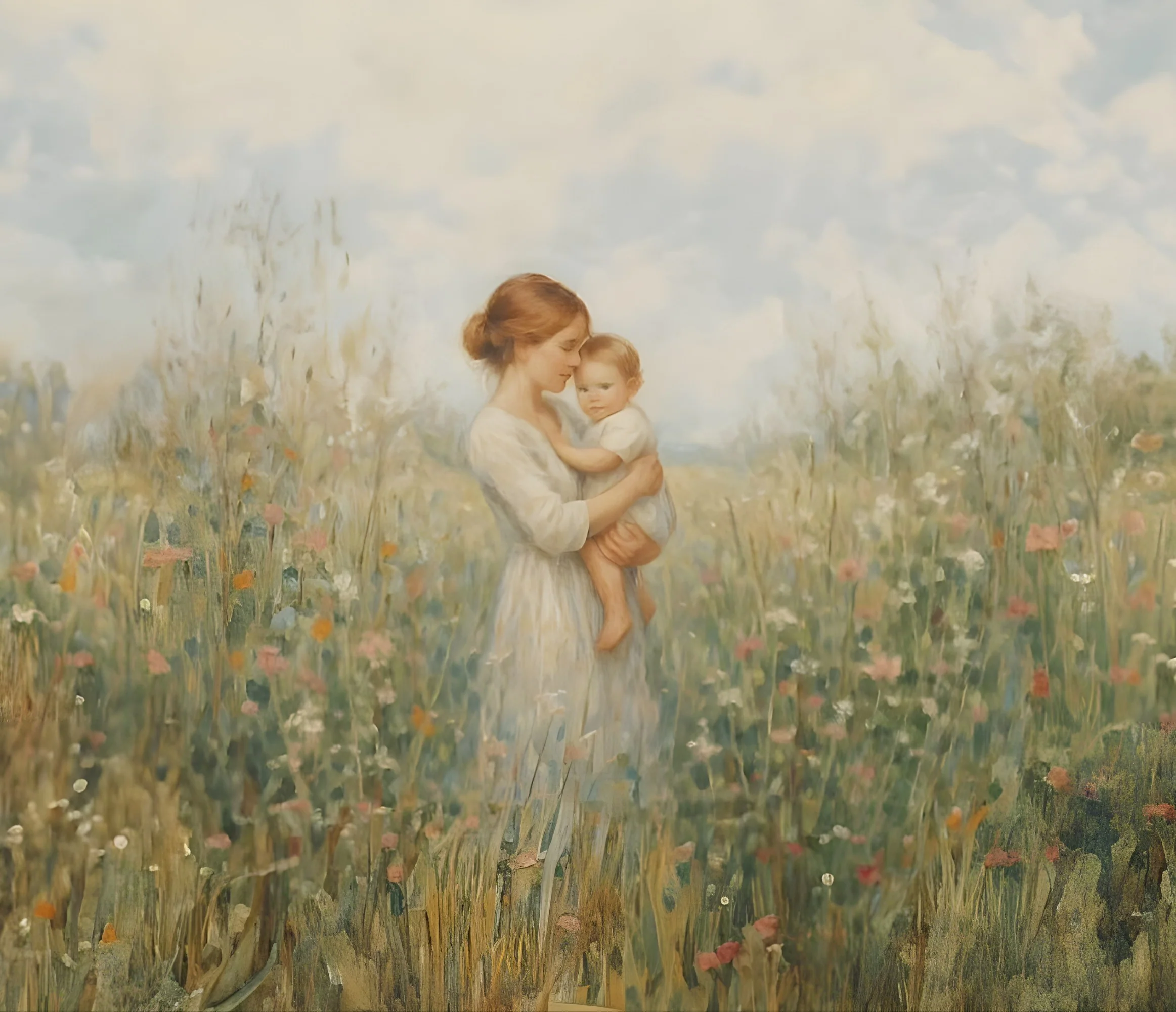 Mommy and Me, Light Brown Hair - Canvas - Image 9