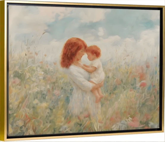 Mommy and Me, Red Hair - Canvas - Image 4
