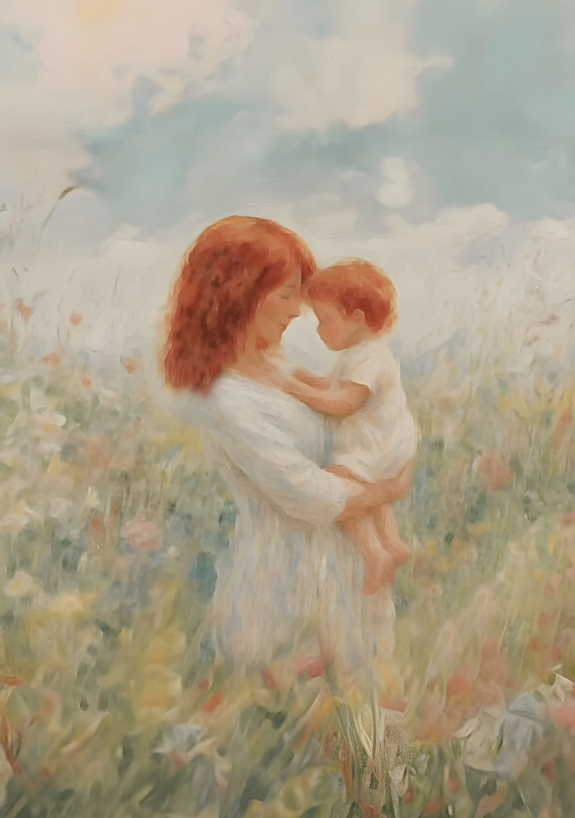 Mommy and Me, Red Hair - Canvas - Image 8