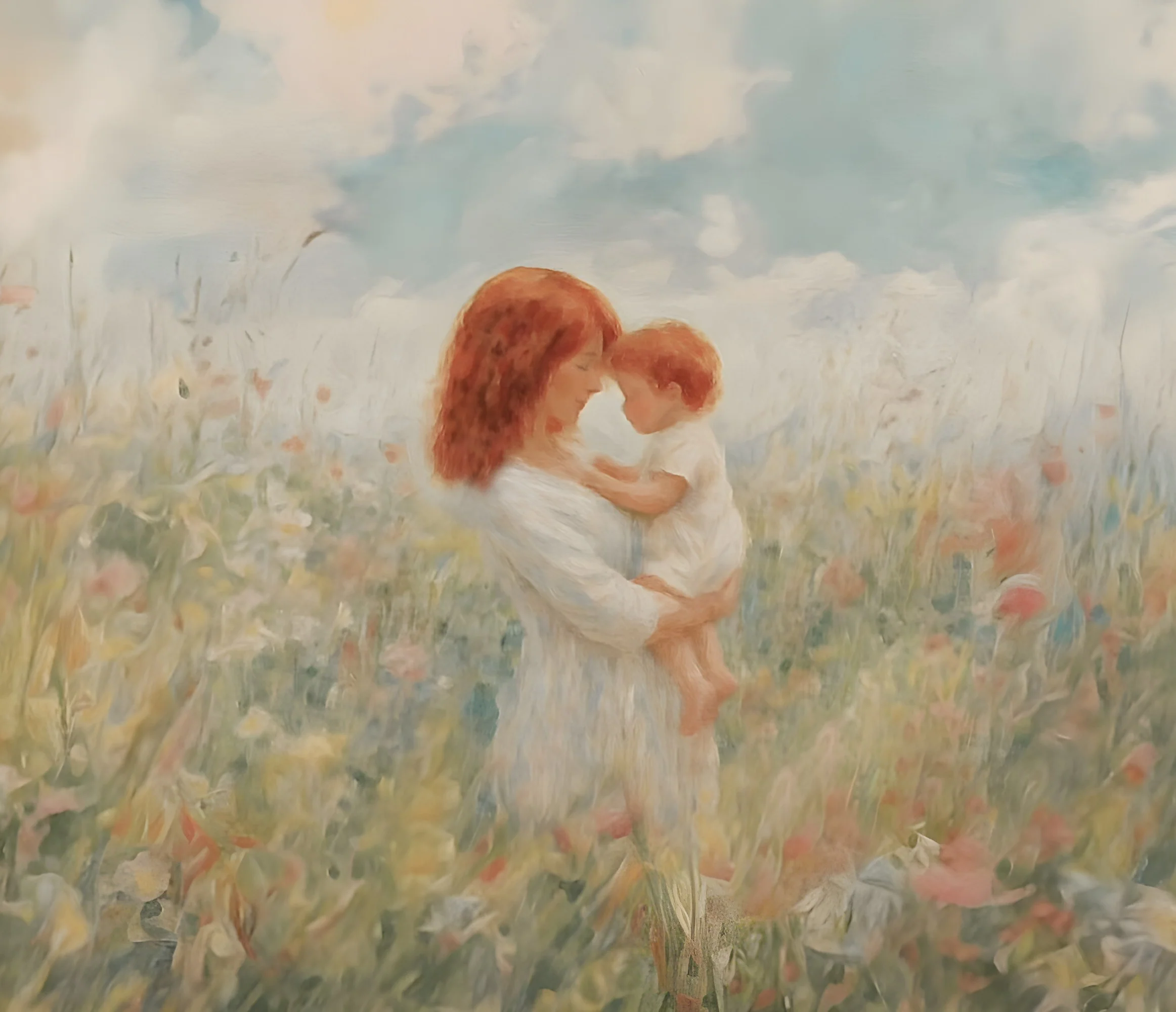 Mommy and Me, Red Hair - Canvas - Image 9
