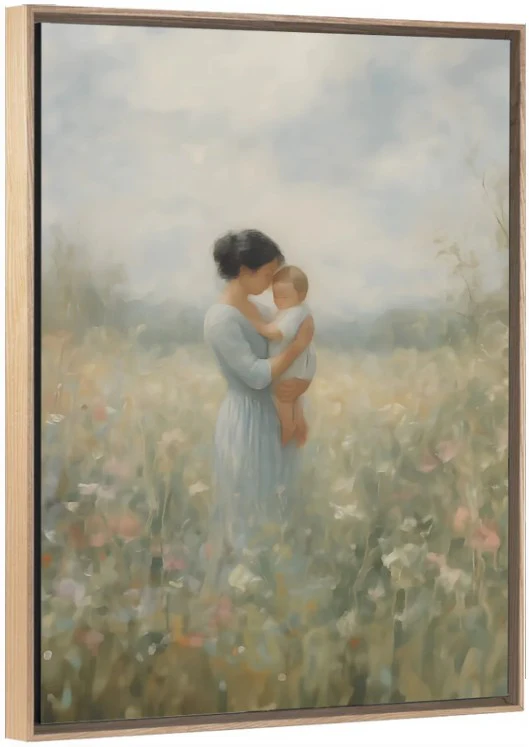 Mommy and Me, Short Black Hair - Canvas - Image 7