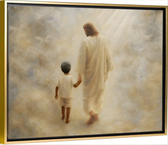 Safe Haven, Black Hair Boy - Canvas - Image 4