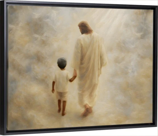 Safe Haven, Black Hair Boy - Canvas - Image 5