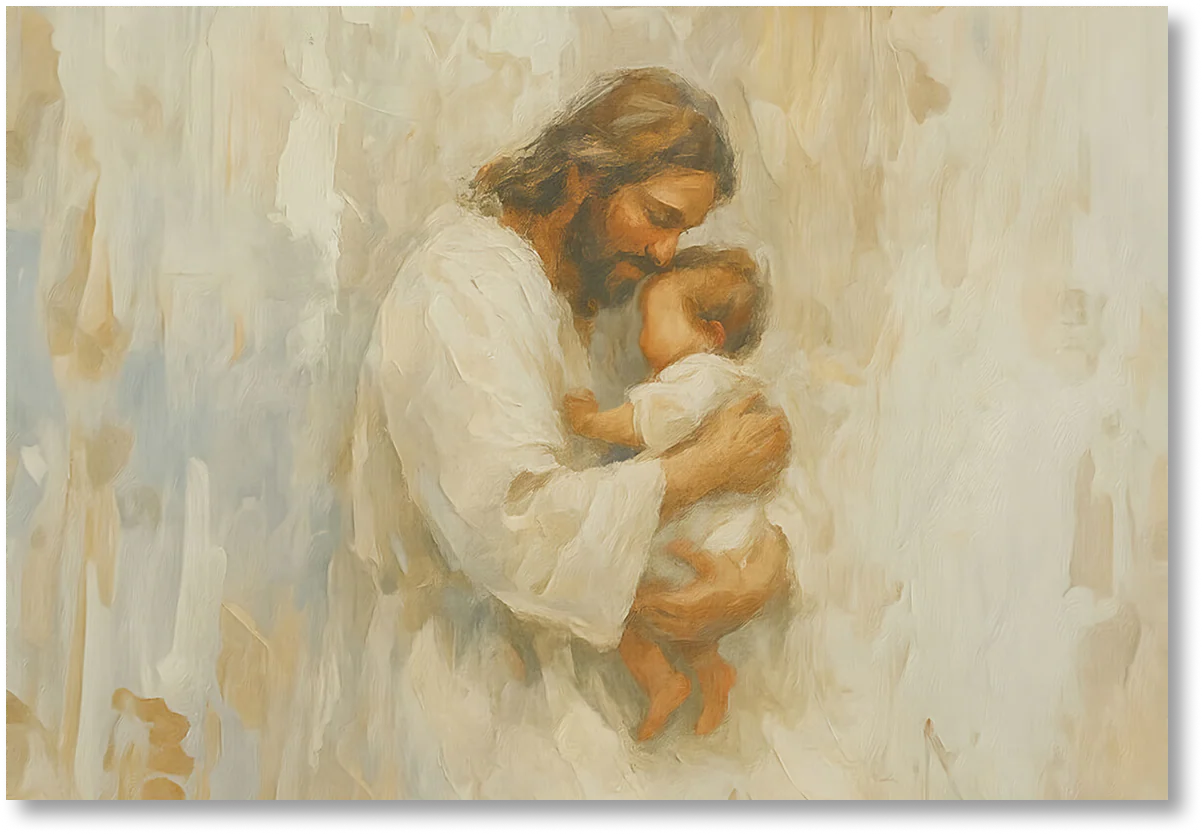 Safe in His Arms, Boy - Print - Image 2