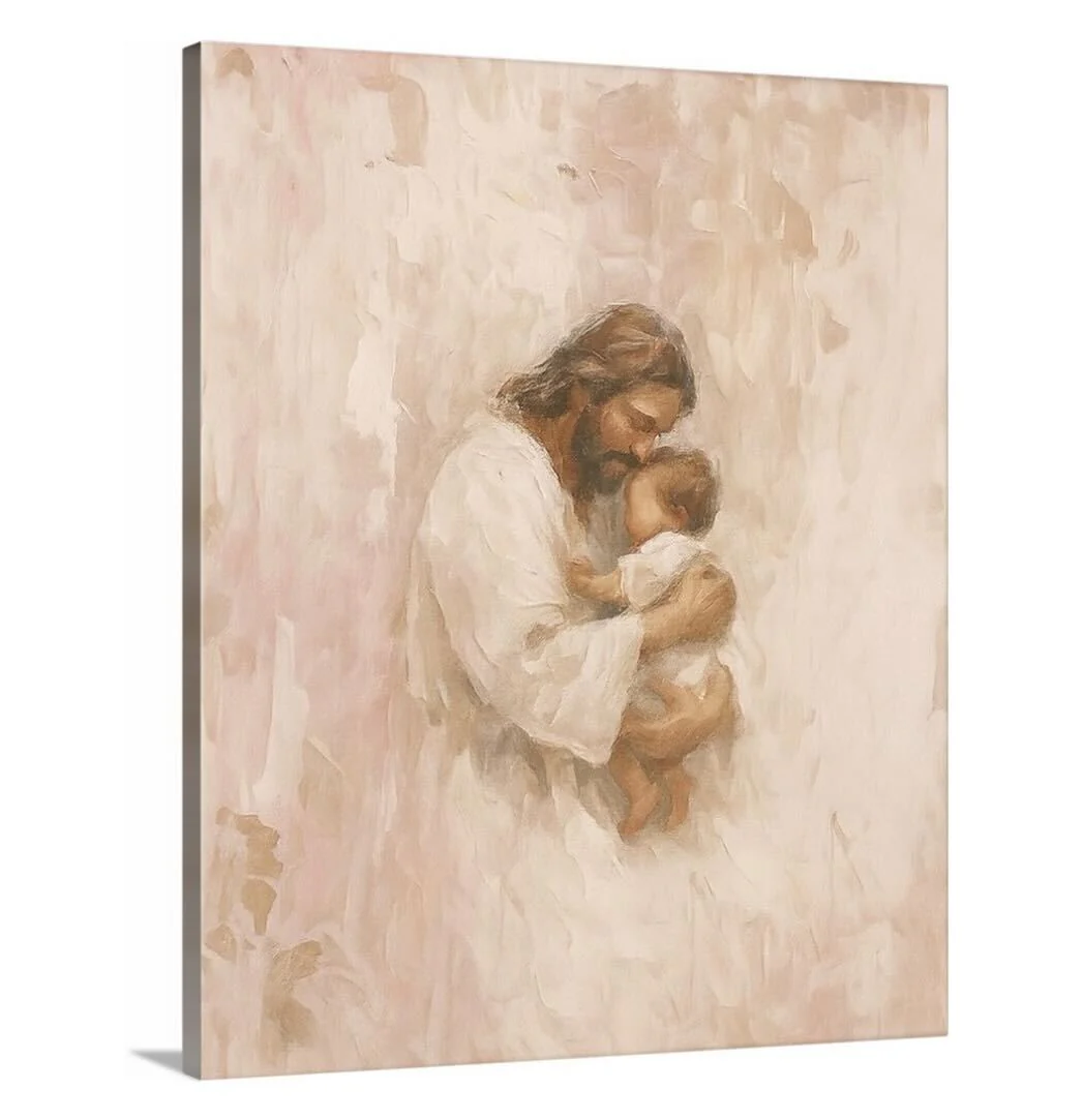 Safe in His Arms, Girl - Canvas - Image 2