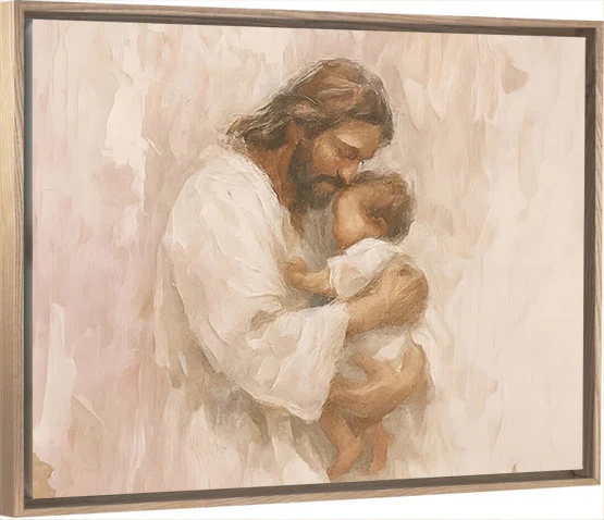 Safe in His Arms, Girl - Canvas - Image 4