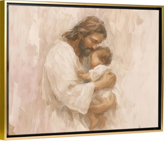 Safe in His Arms, Girl - Canvas - Image 5