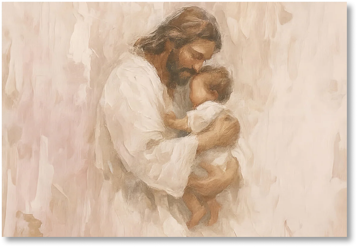 Safe in His Arms, Girl - Print - Image 2
