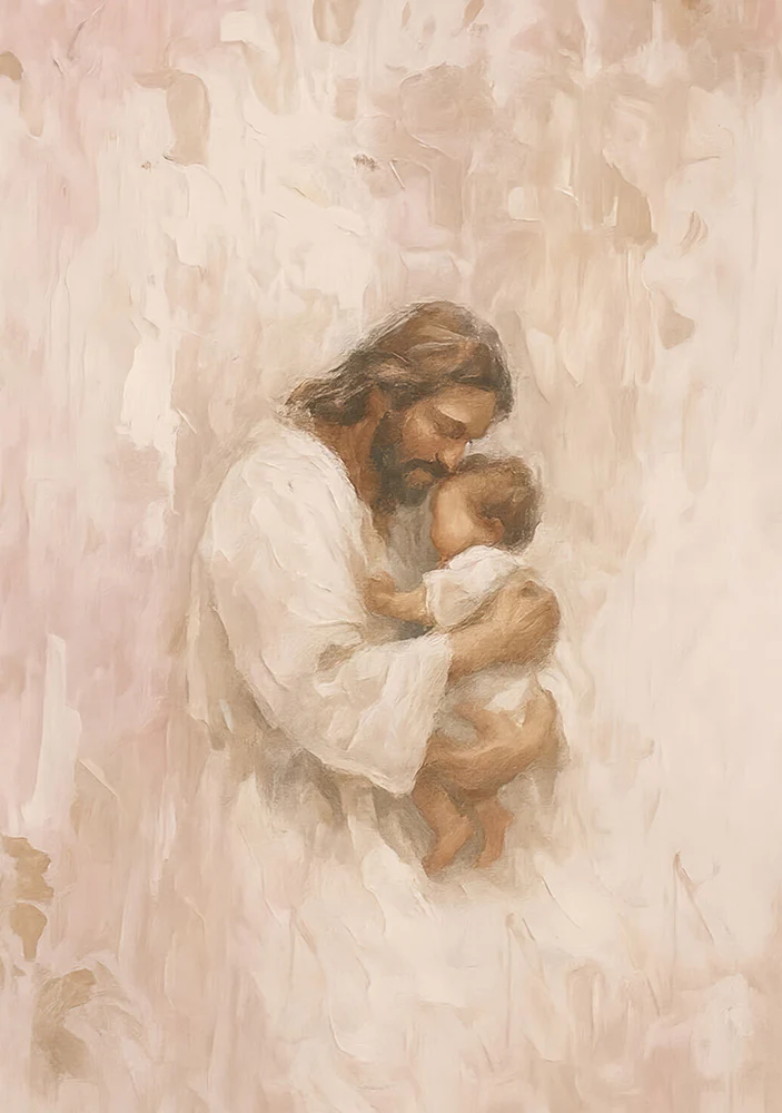 Safe in His Arms, Girl - Print - Image 3