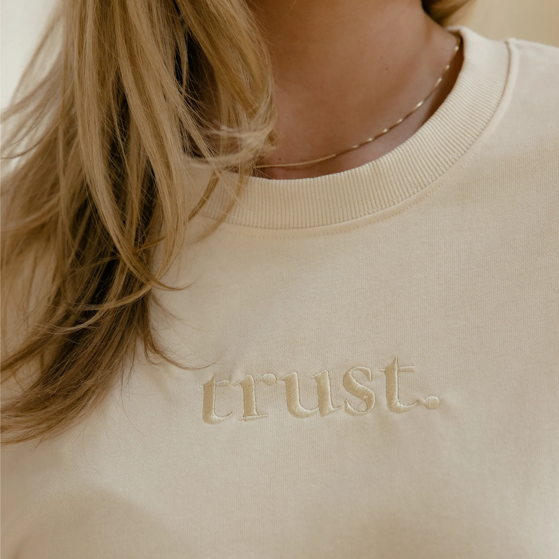 "Trust" Oversized Crew-Neck Sweatshirt - Image 3