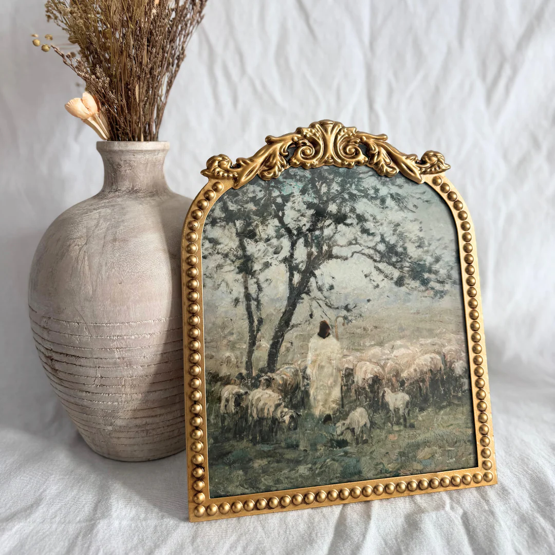 Medium Vintage Floral Gold Frame -  9.5x11 - Image 11