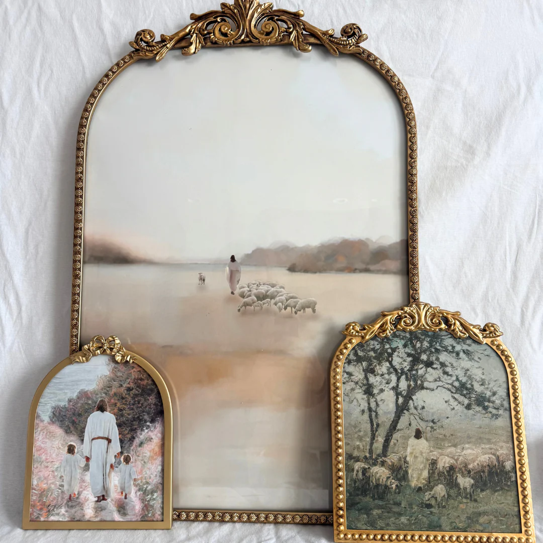 Medium Vintage Floral Gold Frame -  9.5x11 - Image 13