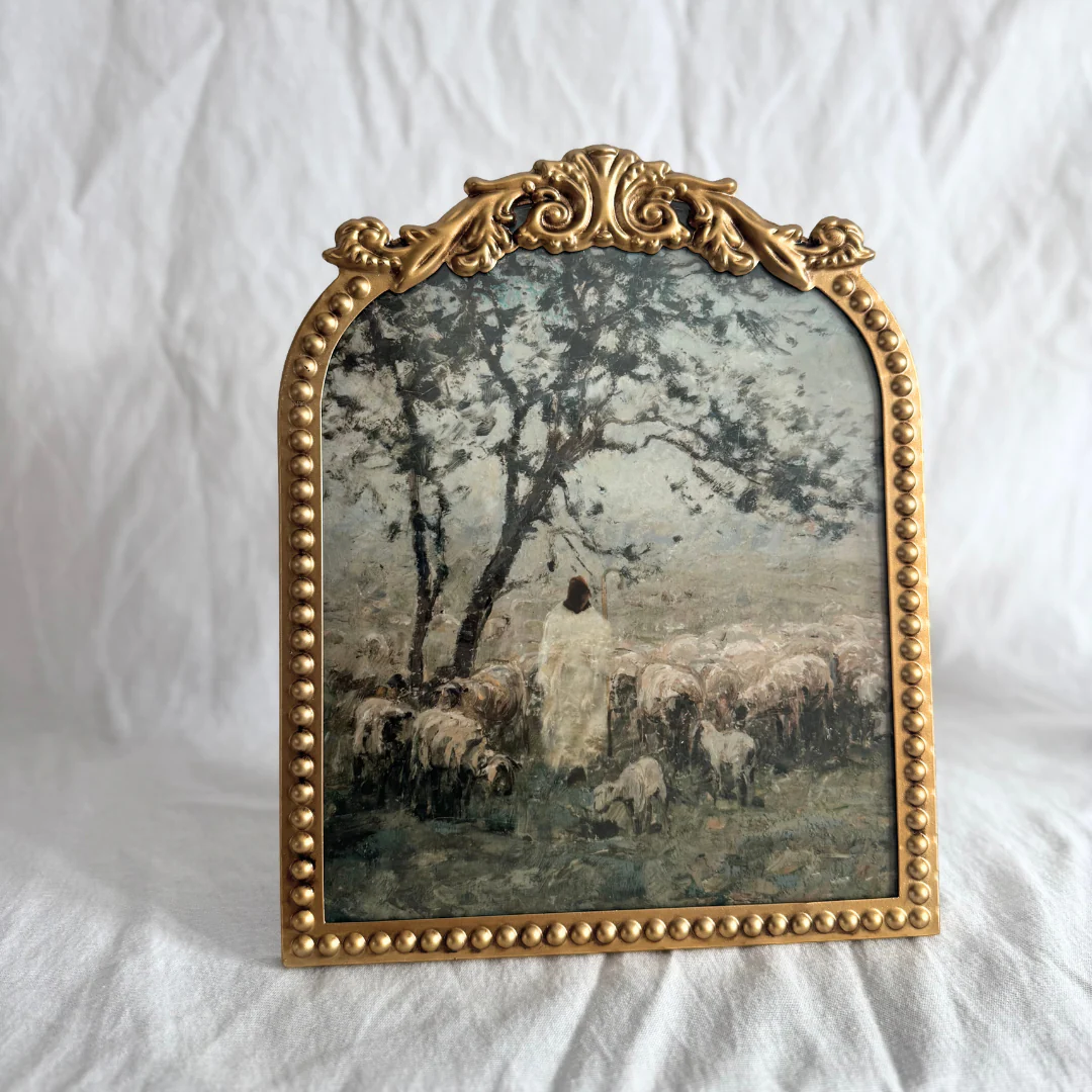 Medium Vintage Floral Gold Frame -  9.5x11 - Image 9